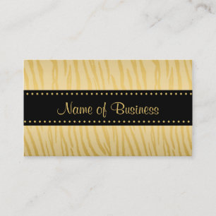 Gold Tiger Stripe Boutique Business Card