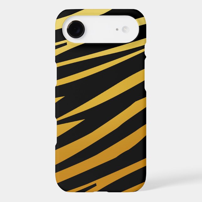 Gold Tiger Stripes Pattern iPhone 4 Case-Mate Case (Back)