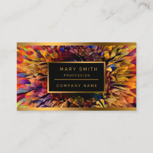 Gold Tiger Sunflower Elegant Collection Business Card
