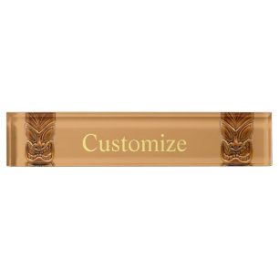 Gold Tiki Sculpture Thunder_Cove Nameplate