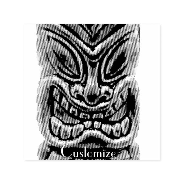 Gold Tiki Sculpture Thunder_Cove  Self-inking Stamp (Design)
