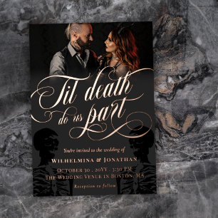 Gold Til Death Do Us Part Photo Goth Wedding
