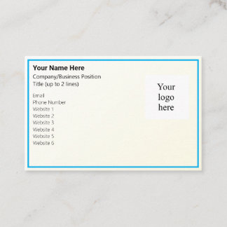 Gold Tint Gradient & Sky Blue Online Biz Logo  Business Card