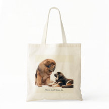 Gold TM and Black/Tan TM Puppy Tote Bag