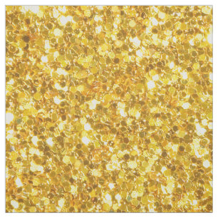 Gold Tones Glitter Pattern Fabric