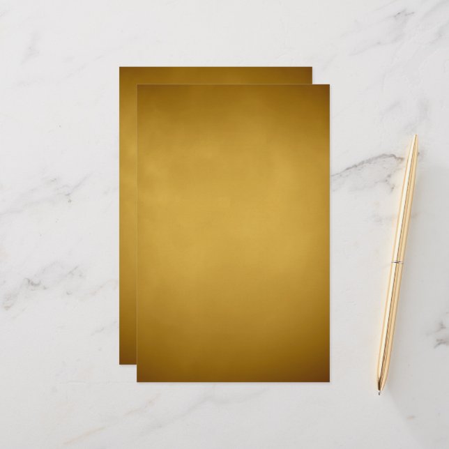 Gold Tones Yellow Ochre Earth Colours Art Stationery (Front/Back In Situ)
