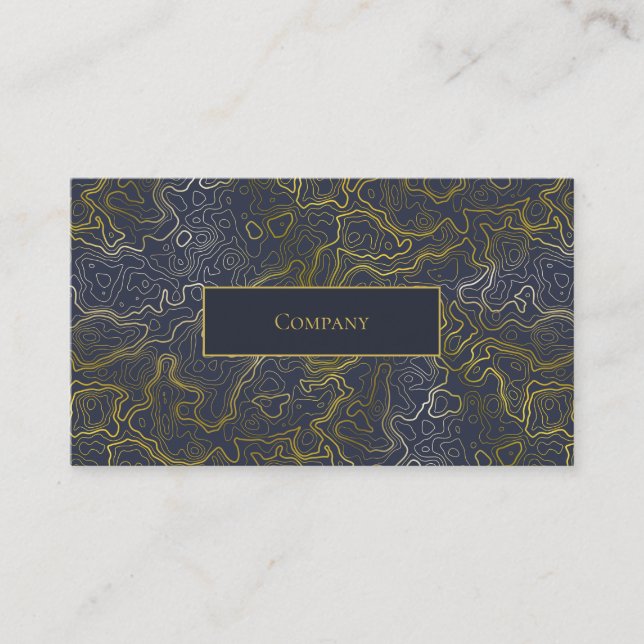 Gold Topography Business Card (Front)