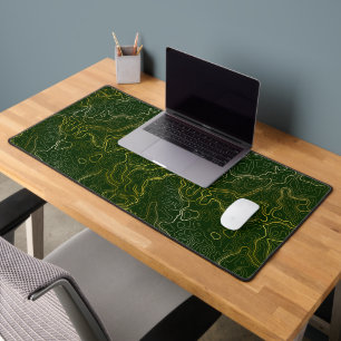 Gold Topography Desk Mat