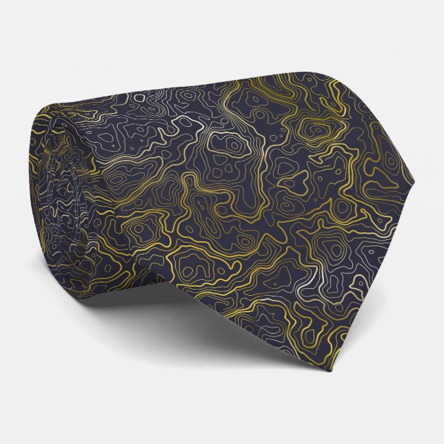 Gold Topography Tie (Rolled)