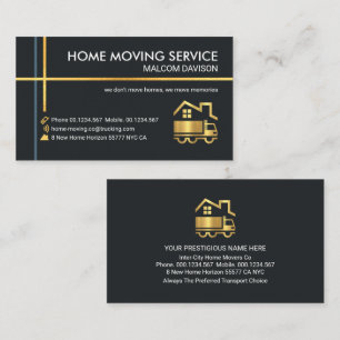 Gold Transport Lines Logistics Trucker Business Card