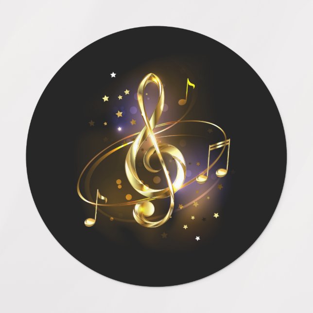 Gold Treble Clef Music (Design 1)