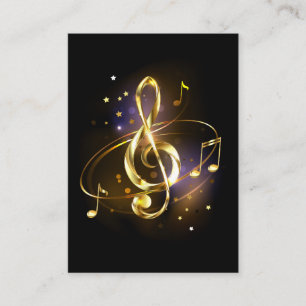Gold Treble Clef Music Appointment Card