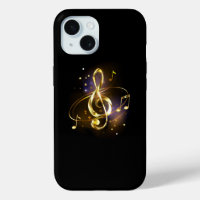 Gold Treble Clef Music