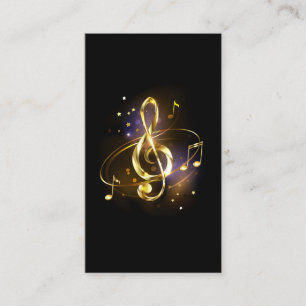 Gold Treble Clef Music Enclosure Card