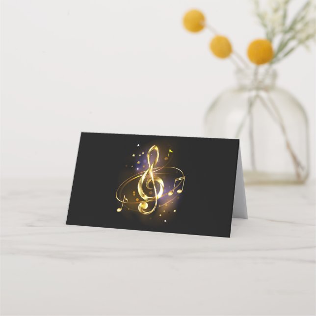 Gold Treble Clef Music Loyalty Card (Front)