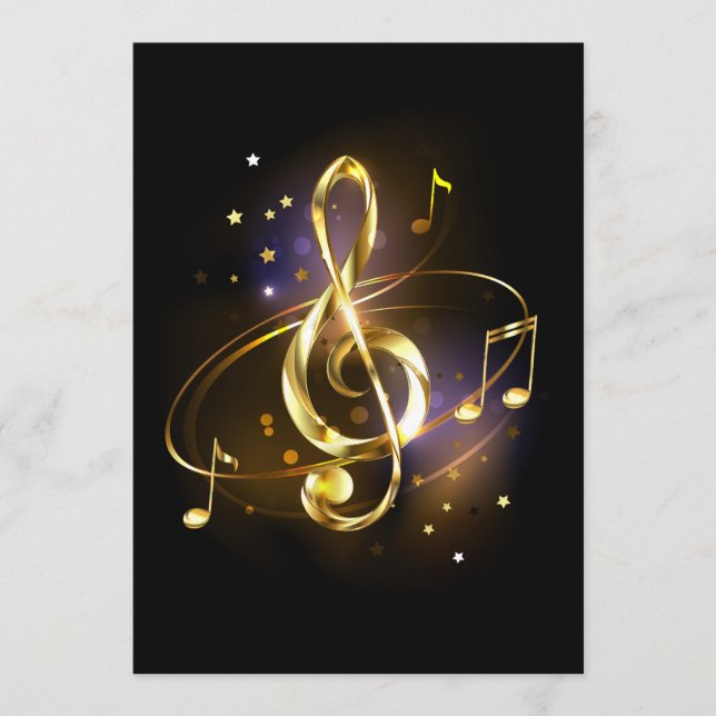 Gold Treble Clef Music Program (Front)