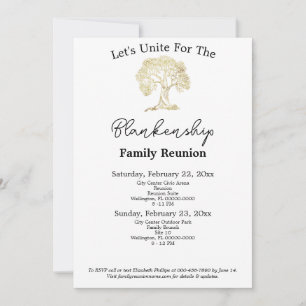 Gold Tree Artwork Family Reunion 2 Day Template 