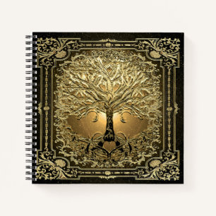 Gold Tree of Life Ancient Rustic Notebook