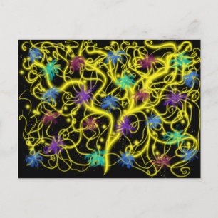Gold Tree of Life Christian Modern Prophetic Art Postcard