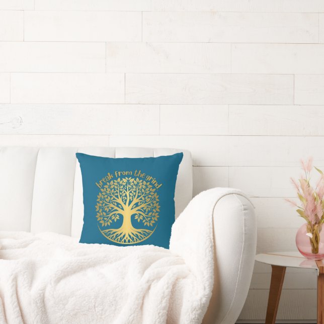 Gold Tree Of Life Pillow (Couch)