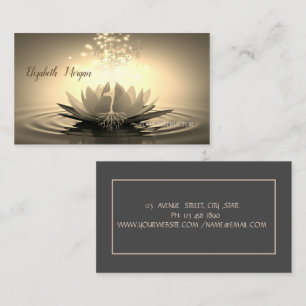Gold Tree Women Silhouette Lotus Business Card