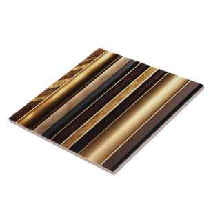 Gold Trendy Wood Art Lamperia Collection Ceramic Tile
