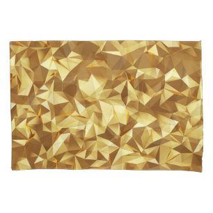 Gold Triangle: Abstract Background Texture. Pillowcase
