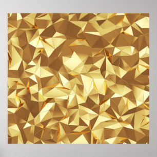 Gold Triangle: Abstract Background Texture. Poster
