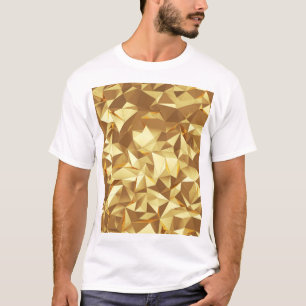 Gold Triangle: Abstract Background Texture. T-Shirt