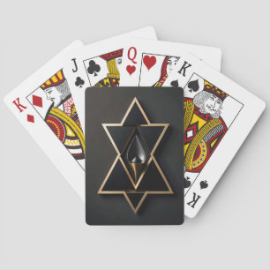 Gold Triangle Hourglass Shape Card Design