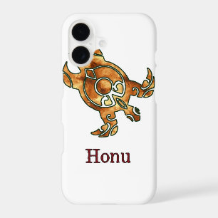Gold Tribal Sea Turtle on White