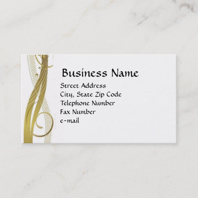 Gold Trimmed Business Cards (Front)