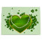 Gold-Trimmed Green Heart with Shamrocks