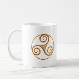 Gold Triskelion Coffee Mug