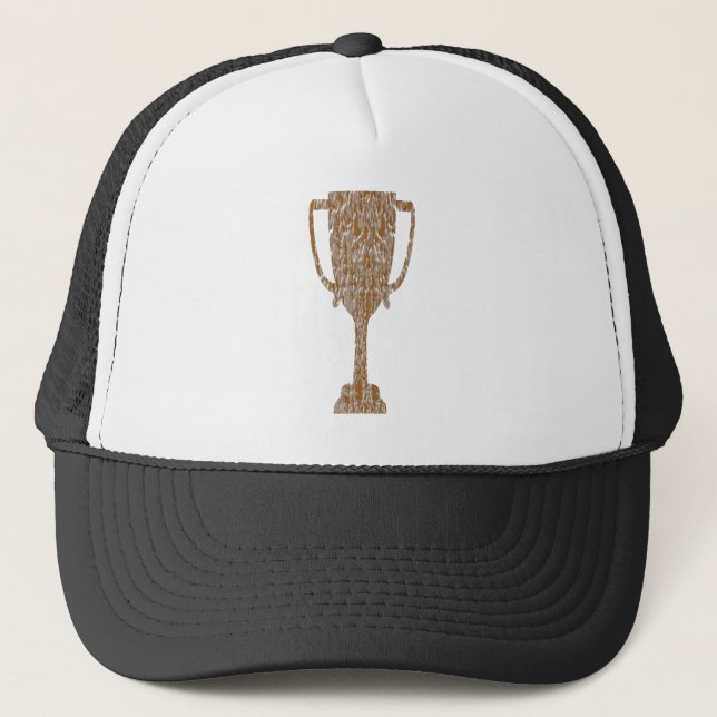 Gold TROPHY : Award Reward Celebration Trucker Hat (Front)