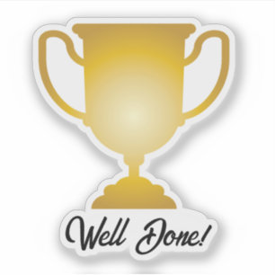 Gold Trophy Cup Well Done Award