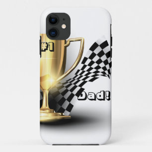 Gold Trophy NUmber One Dad Father's Day iPhone 11 Case