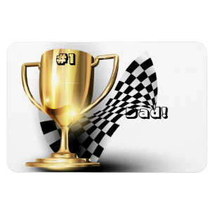 Gold Trophy NUmber One Dad Father's Day Magnet