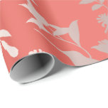Gold Tropic Summer Rose CoralHumming-bird Floral Wrapping Paper<br><div class="desc">Contemporary minimalism
florenceKdesign</div>