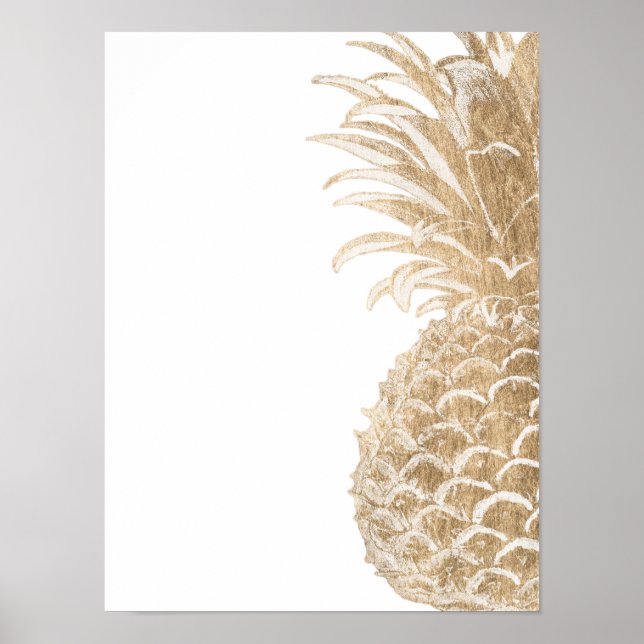 Gold Tropical Pinneapple Poster (Front)