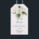 Gold Tropical Sip Sip Hooray Bridal Shower  Gift Tags<br><div class="desc">These gold tropical sip sip hooray bridal shower gift tags are perfect for a rustic wedding shower. The design features hand-painted watercolor gold and tropical green foliage with elegant blush flowers.</div>
