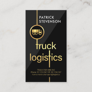 Gold Truck Logistics Crossroads Transport Business Card