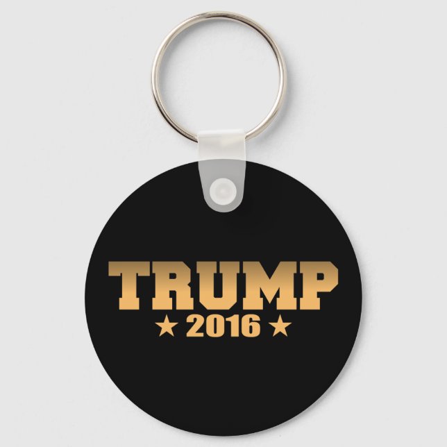 Gold Trump 2016 Campaign Key Ring (Front)