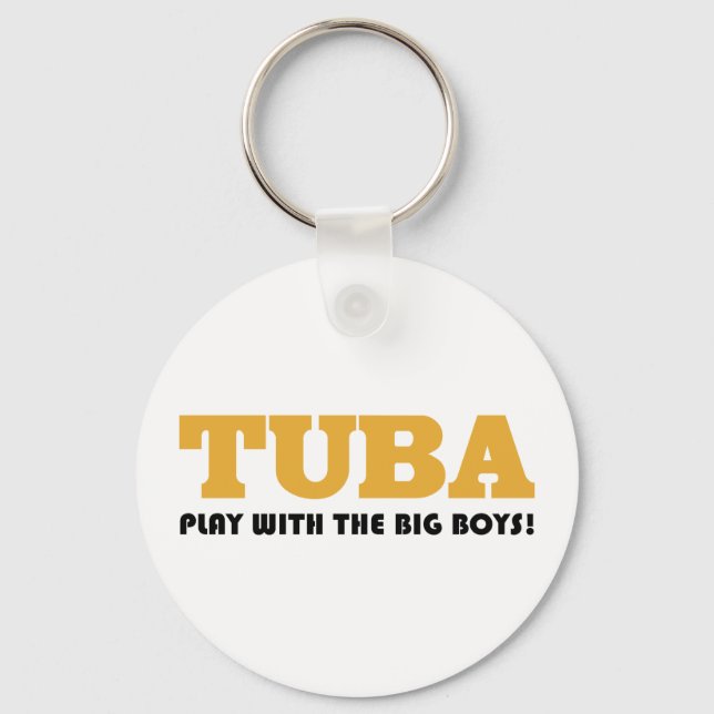 Gold Tuba Attitude Gift Key Ring (Front)