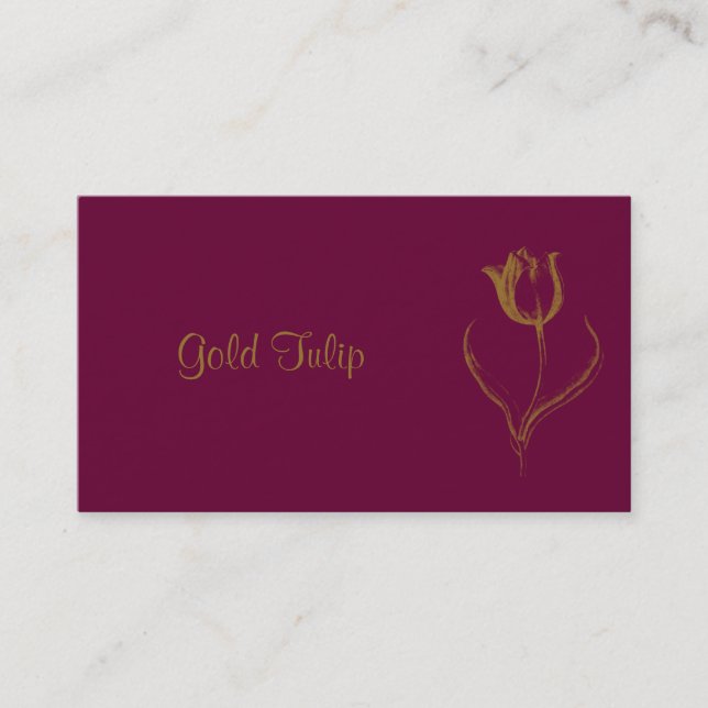 Gold Tulip Business Card (Front)