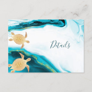 Gold Turtles Coastal Details Enclosure Card