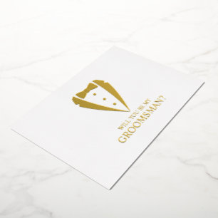 Gold Tuxedo Suit Personalised Groomsman Proposal
