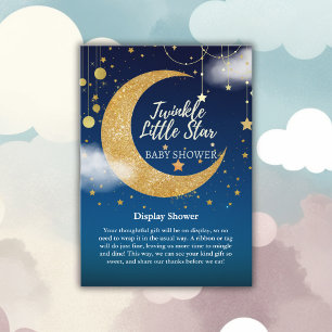 Gold Twinkle Little Star Dreamy Baby Shower Enclosure Card