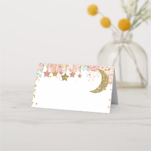 Gold twinkle twinkle Baby Shower Blank Place card