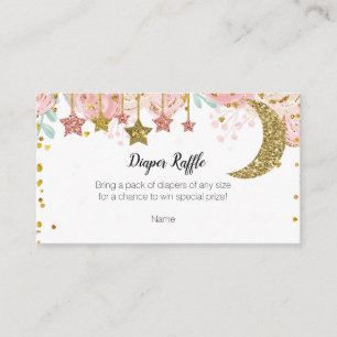 Gold twinkle twinkle Diaper Raffle Enclosure Card